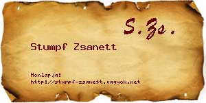 Stumpf Zsanett névjegykártya