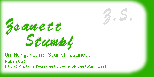 zsanett stumpf business card